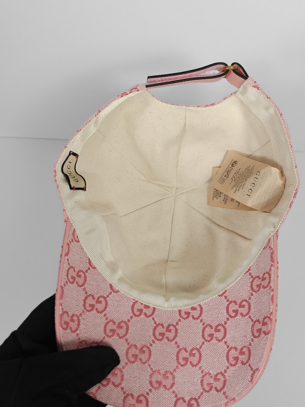 Gucci Pink GG Monogram Baseball Cap - Picture 6 of 6